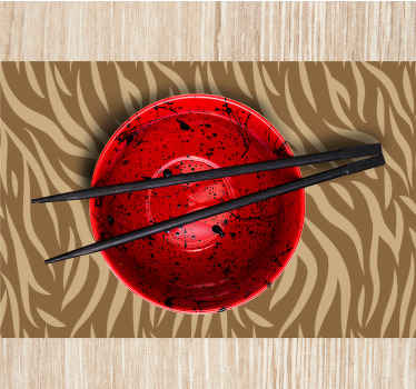 Brown and beige tiger skin pattern placemats - TenStickers