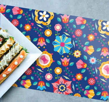 Fargerikt etnisk folkemønster spisebrikke original - Tenstickers