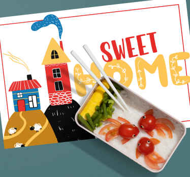 Individuais de mesa originais casa mágica arte popular moderna - TenStickers