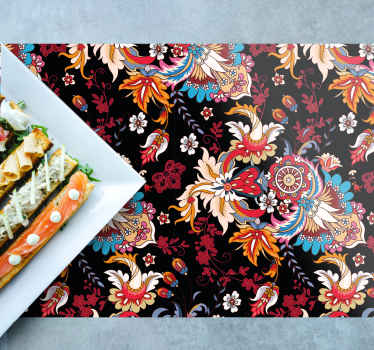 Mantel individual original Colorido arte popular étnico moderno - TenVinilo