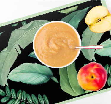 Vihreät lehdet yöllä Alkuperäinen pöytätabletti - Tenstickers