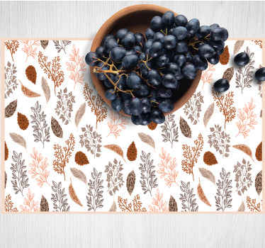 Golden twigs boho pattern original placemats - TenStickers