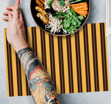 Vintage striped pattern modern placemats - TenStickers