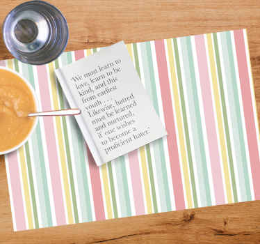 Horizontal pastel multicolor  modern placemats - TenStickers