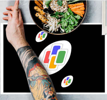 Mantel individual original Cambio de color de la tarjeta uno - TenVinilo