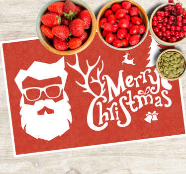 Merry hipster christmas placemats - TenStickers