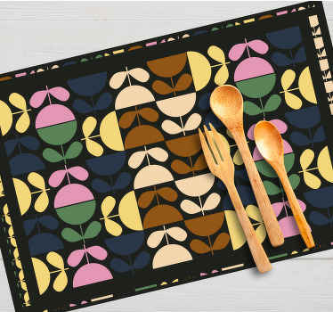 Taza de colores flores manteles florales - TenVinilo