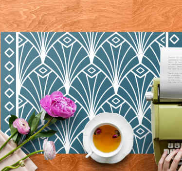 Individuais de mesa originais Arte moderna azul e branco - TenStickers