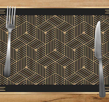 Tischset elegant Goldenes geometrisches dekomuster - TenStickers