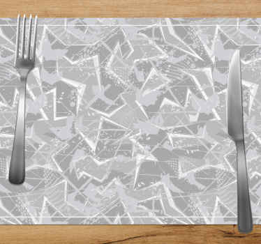 Gray 80's fine graphics original placemats - TenStickers