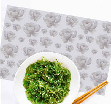 Flower pattern surface placemat - TenStickers