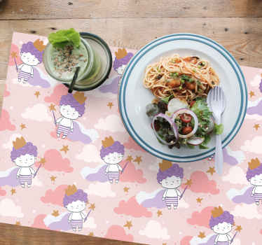 80 -talls lille prins med krone spisebrikke spedbarn - Tenstickers