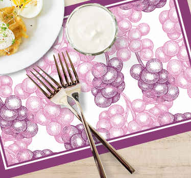 Floral pattern texture placemat - TenStickers