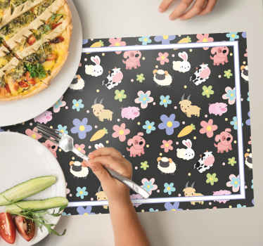 Ville dyr og kaniner spisebrikke spedbarn - Tenstickers