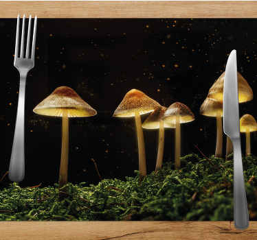 Set de table moderne Les champignons sauvages brillent - TenStickers