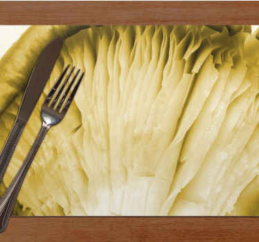 Sarı mantar solungaçları dokulu servis altlıkları - TenStickers