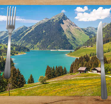 Mountain and trees  original placemats - TenStickers