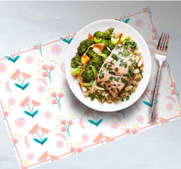 Original placemats floral art design - TenStickers