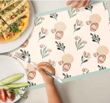 Original placemats with floral motif design - TenStickers