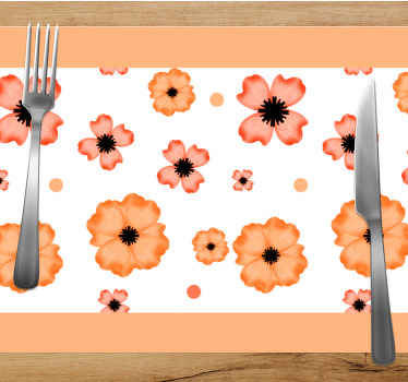 Children placemats floral pattern inspiration - TenStickers