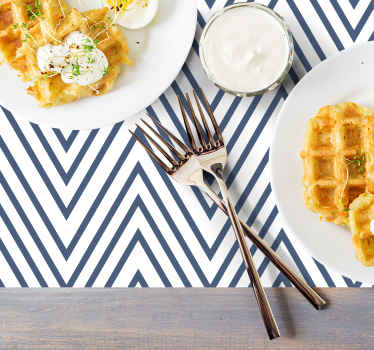 Originale dækkeservietter i hampton stil linjemønster - TenStickers