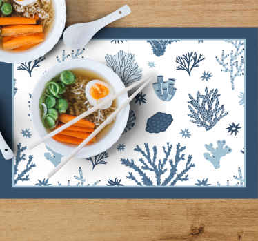 Moderne koraller i hampton-stil spisebrikke moderne - Tenstickers