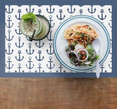 Originele placemat met ankerpatroon oppervlak - TenStickers