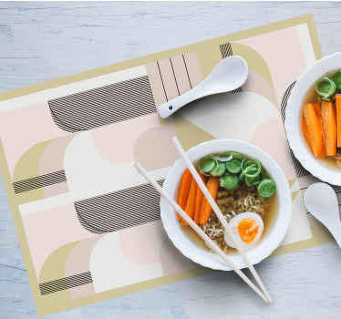 Pastel colors geometric urban design placemats - TenStickers