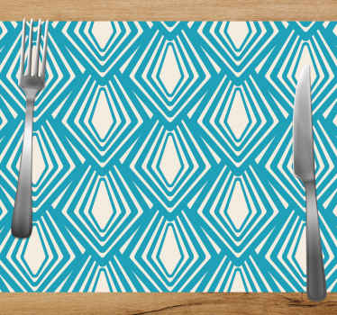 Set de table moderne motif géométrique bleu - TenStickers