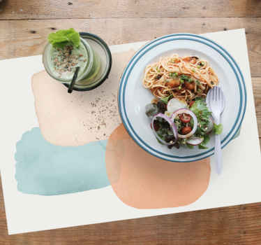 Textured placemats in soft color shapes - TenStickers