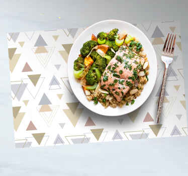 Geometric blue and yellow nordic style placemat - TenStickers