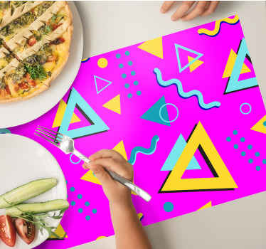 Memphis retro 80 geometriset vinyylilevyt - Tenstickers