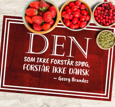 "den, som ikke forstår" citat dækkeservietter - TenStickers