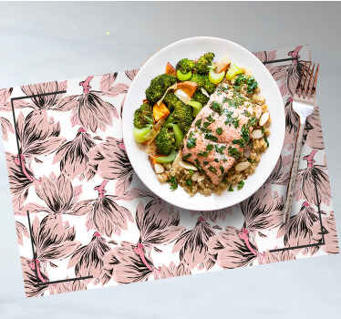 Flere hvite og rosa dekkebrikker i magnolia - Tenstickers