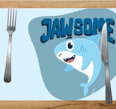 çeneli tasarım deniz canlıları çocuk servis altlıkları - TenStickers