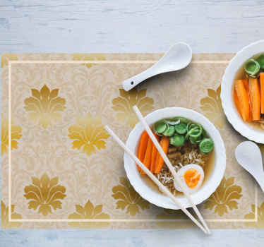 Classic style golden ornaments placemats - TenStickers