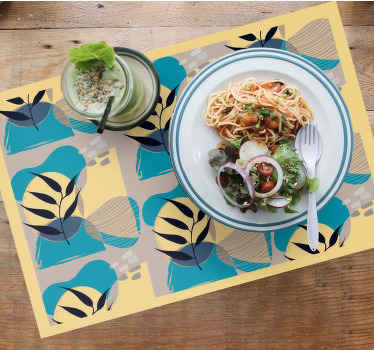 Modern placemats with elegant leaf designs - TenStickers