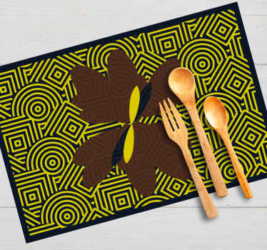 Originale dækkeservietter i gul design i afrikansk stil - TenStickers