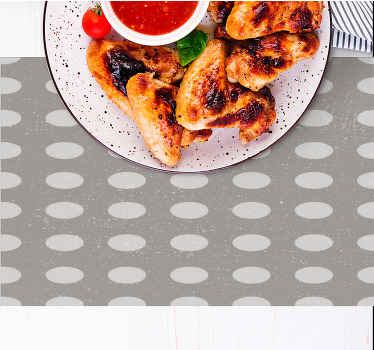 Geometric gray circle pattern Vinyl placemats - TenStickers