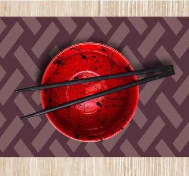 Geometrijski vijolični kvadratni vzorec vinilne pogrinjke - TenStickers