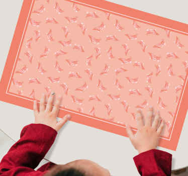 Roza pogrinjki z vzorcem ptic - TenStickers