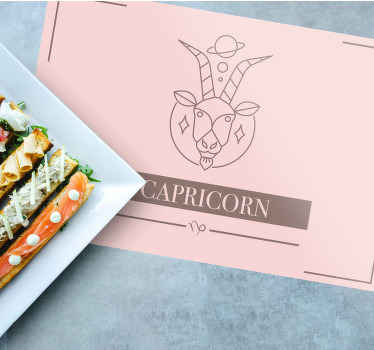 Tovaglietta americana con capricorno - TenStickers