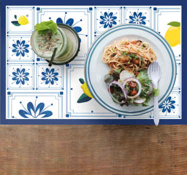 Fresh blue style original placemats - TenStickers