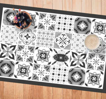 Individuais de mesa elegantes Lindos azulejos cinza - TenStickers