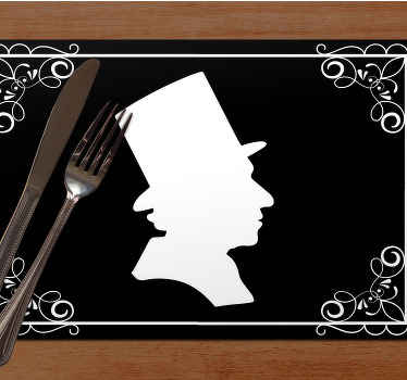 Silhuet af berømte hc andersen dækkeservietter - TenStickers