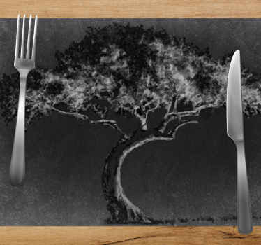 Willow tree in scandinavian colors placemats - TenStickers