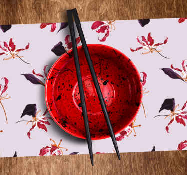 Podkładka na stół nowoczesna czerwona lilia - TenStickers