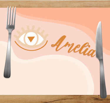 “波西米亚风”颜色抽象原始餐垫 - TenStickers