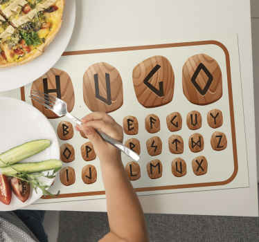 Vikingalfabet barn personliga bordstabletter - Tenstickers