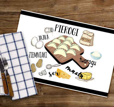 Podkładka na stół „pierogi ruskie” - TenStickers